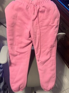 Pink Fleece Jogger Pants - Cozy Everyday Bottoms